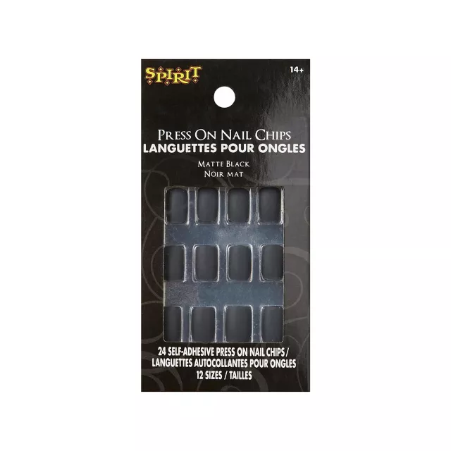 Matte Black Press On Nails