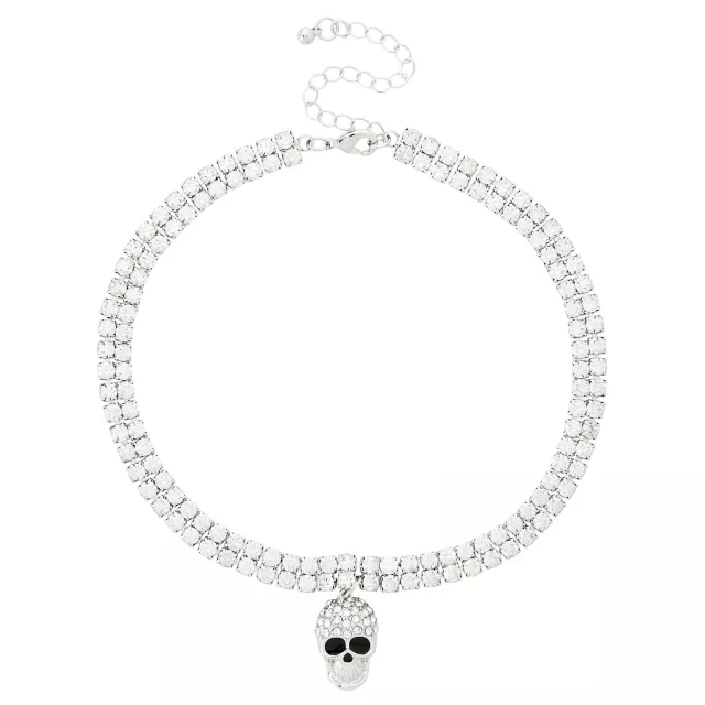 Skeleton Rhinestone Choker Necklace