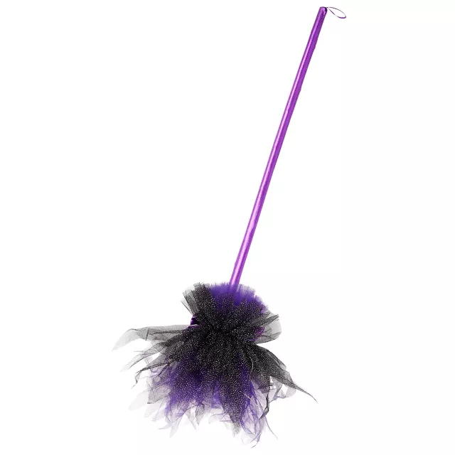 Purple Light-Up Witch Broom