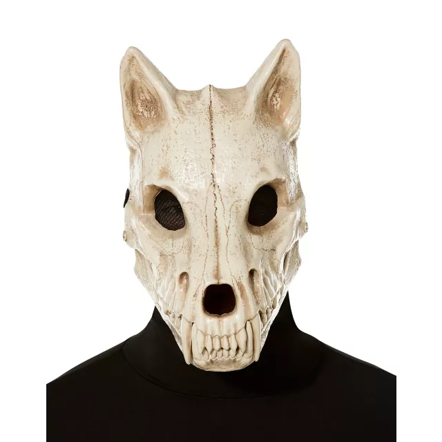 Skeletal Wolf Half Mask
