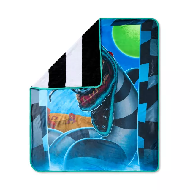 Beetlejuice Sandworm Reversible Fleece Blanket