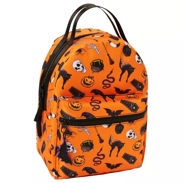 Halloween Icons Orange Backpack