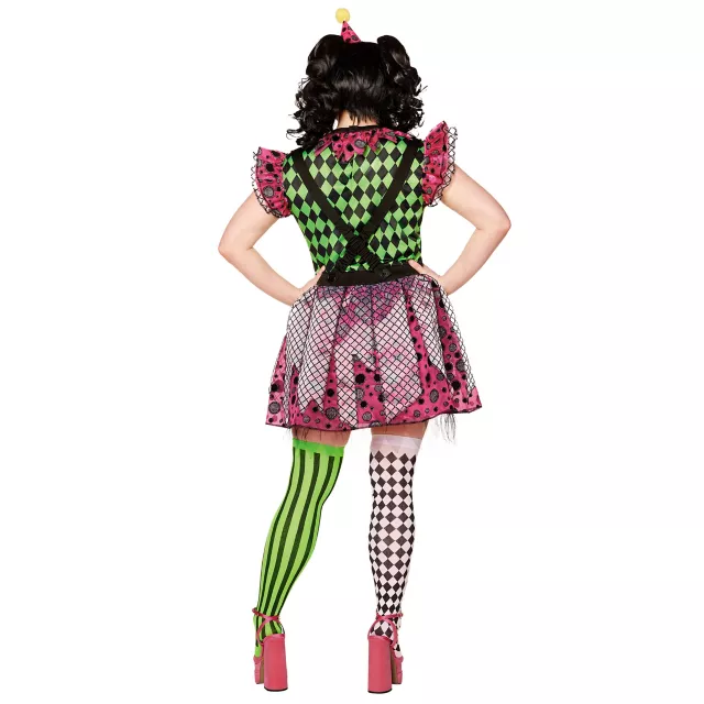 Adult Neon Clown Plus Size Costume