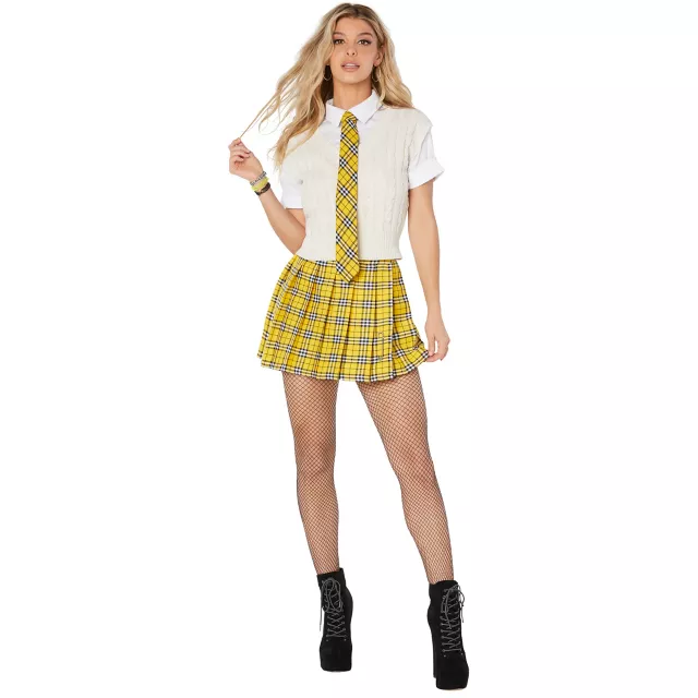 Yellow Plaid Schoolgirl Tie