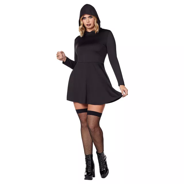 Black Hooded Dress