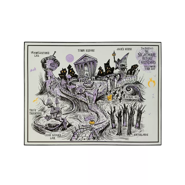 Halloween Town Map Sign - The Nightmare Before Christmas
