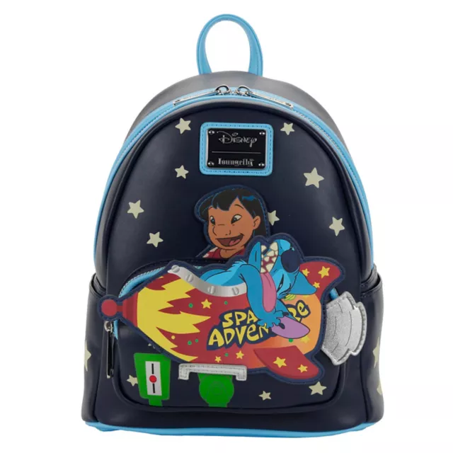 Loungefly Glow in the Dark Space Adventure Mini Backpack - Lilo & Stitch