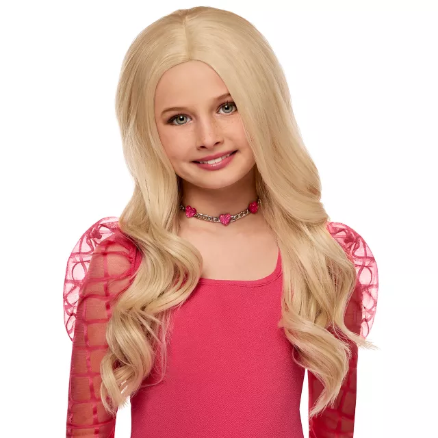 Kids Heat Resistant Blonde Curls Wig
