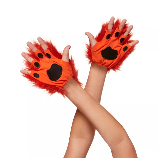 Faux Fur Fox Gloves