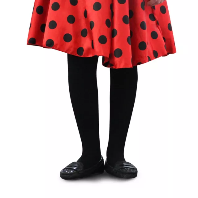 Kids Black Fleece-Lined Tights
