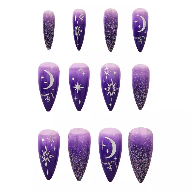 Purple Celestial Press-On Nails