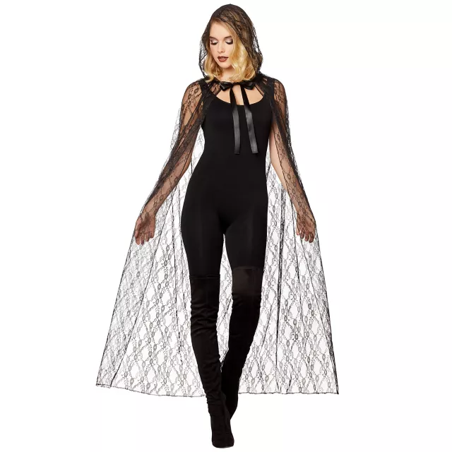 Adult Black Lace Cape