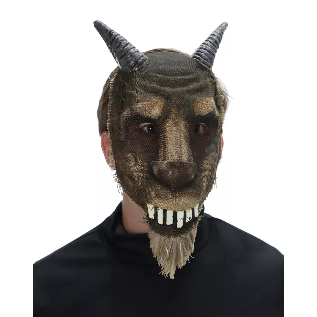 Bloody Burlap Goat Half Mask