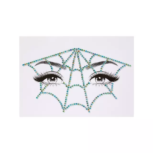 Bling Spider Web Face Decal