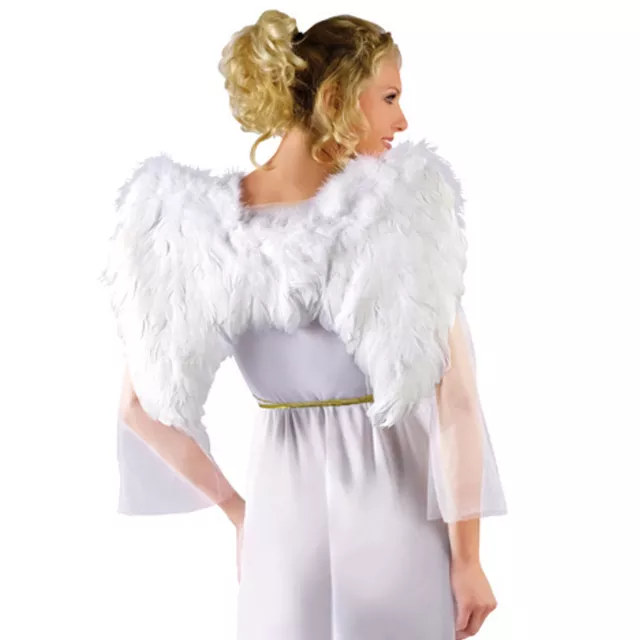 White Faux Feather Wings