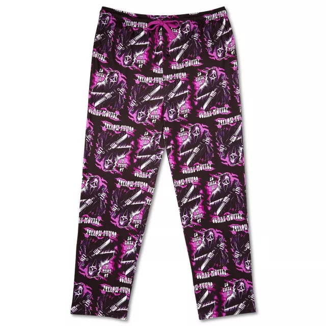 Pink Ghost Face Flaming Lounge Pants