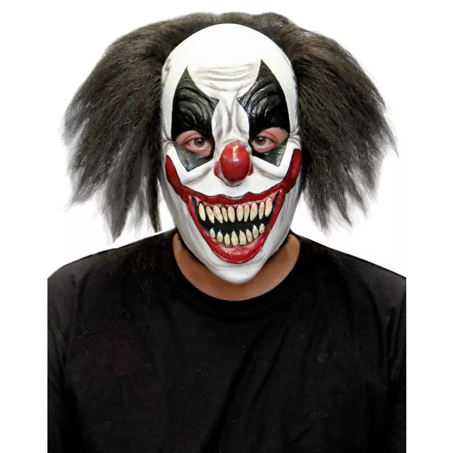 Red White and Black Clown Full Mask