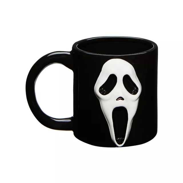 Black and White Face Mug 16 oz. - Ghost Face
