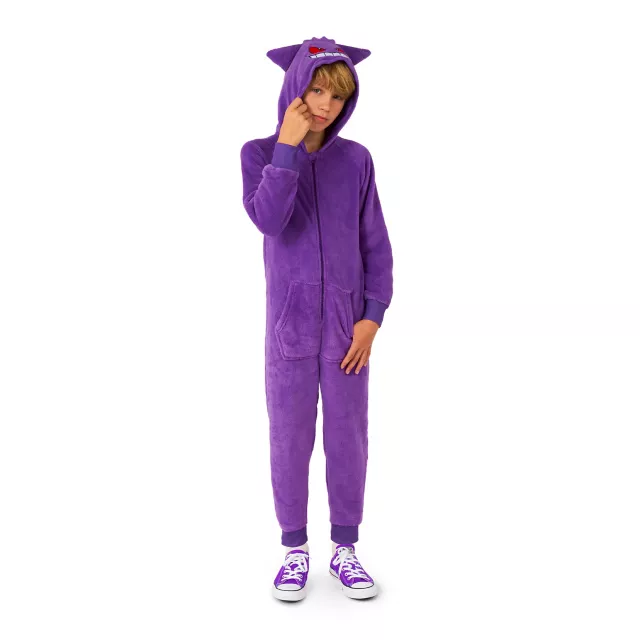 Kids Gengar Hooded Jumpsuit Costume - Pokémon