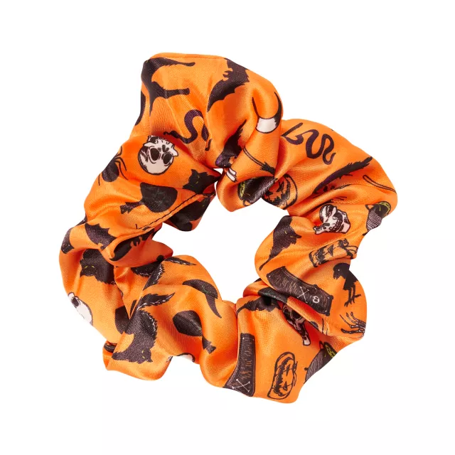 Black and Orange Halloween Icons Scrunchies