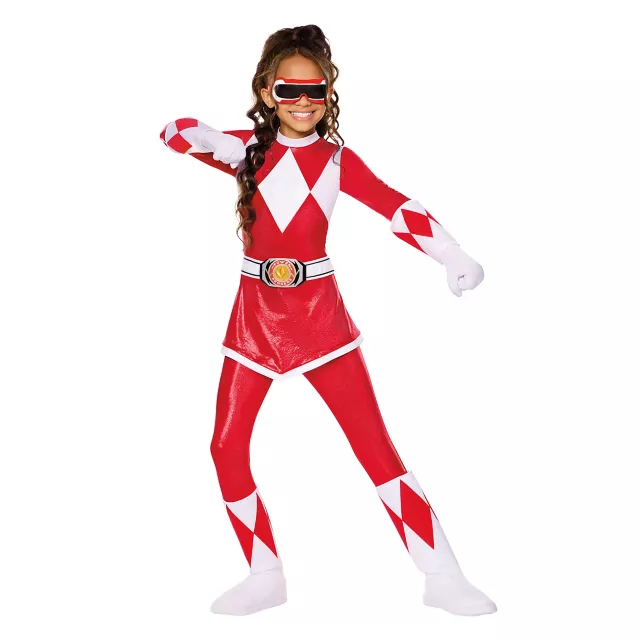 Kids Red Power Ranger Costume - Mighty Morphing Power Rangers
