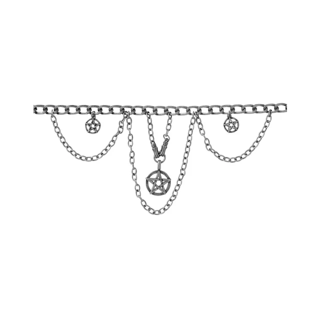 Pentagram Chain Choker Necklace