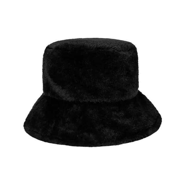 Black Cheetah Print Faux Fur Hat