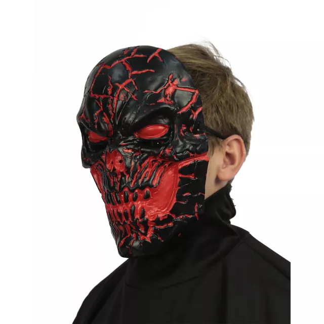 Light-Up Scorched Skull Half Mask