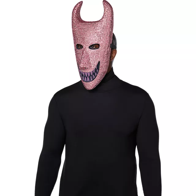 Bling Lock Pink Rhinestone Half Mask - The Nightmare Before Christmas