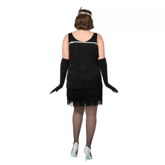 Adult Black Charleston Cutie Flapper Plus Size Costume