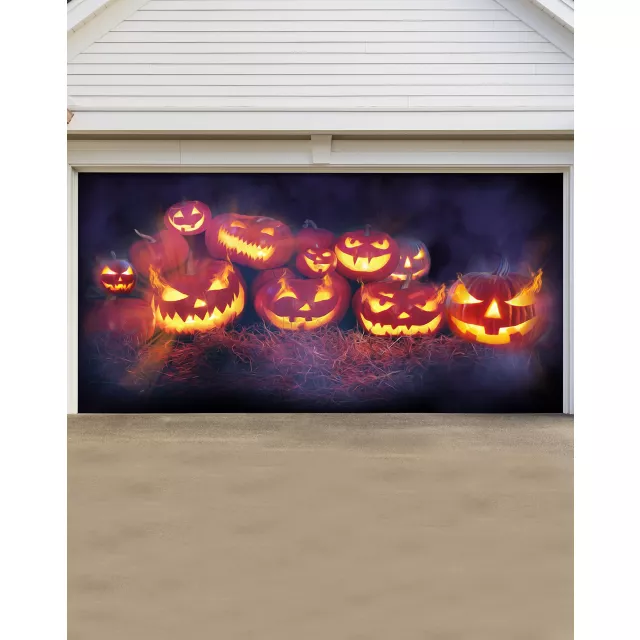 Evil Pumpkins Garage Double Door Cover