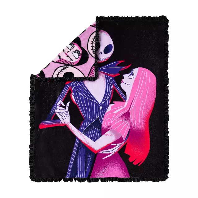 Jack and Sally Reversible Fleece Blanket - The Nightmare Before Christmas