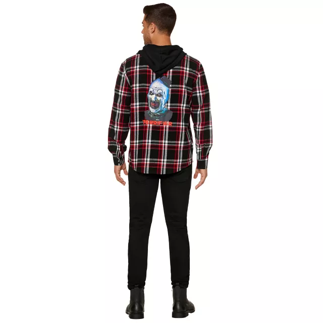 Adult Art the Clown Hooded Flannel - Terrifier