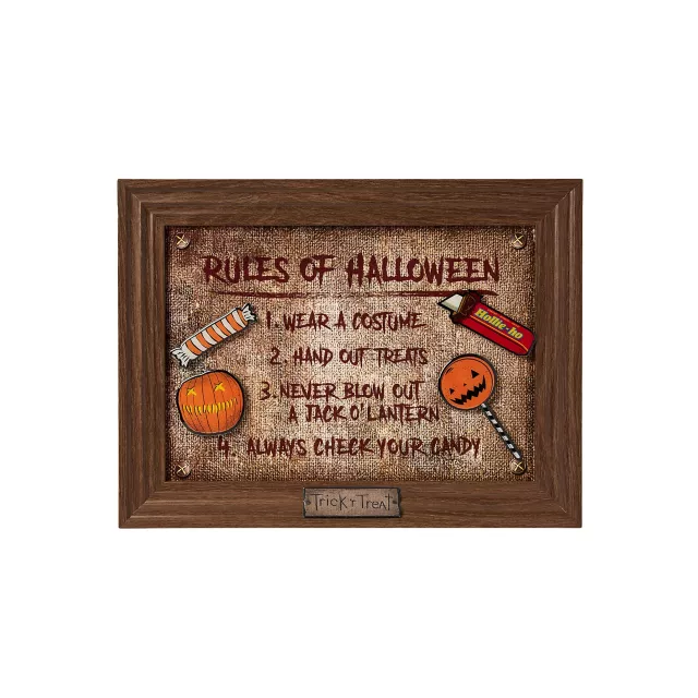 Rules of Halloween Removable Magnets Sign - Trick 'r Treat