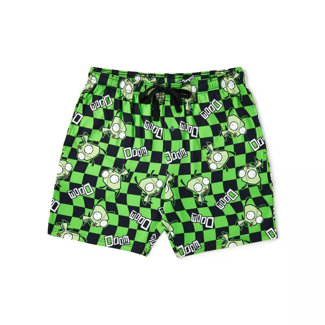 GIR Checkered Lounge Shorts - Invader Zim