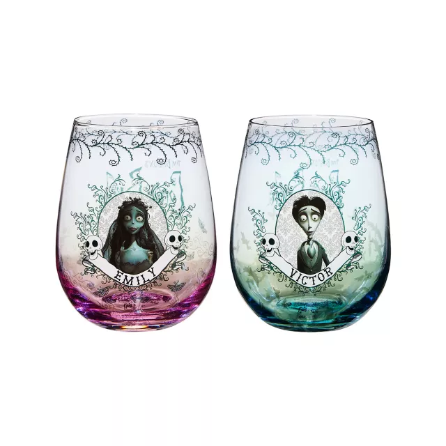 Corpse Bride Stemless Glass Set 13 oz. - 2 Pack