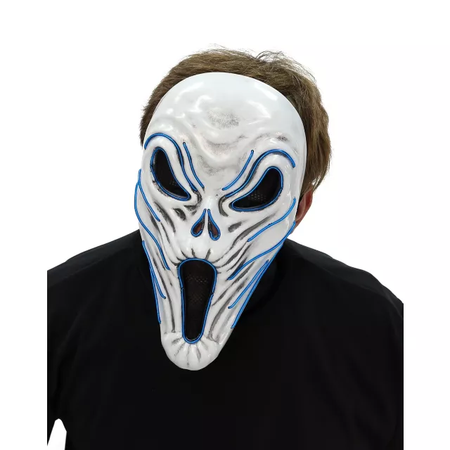 Light-Up EL Wire Phantom Half Mask