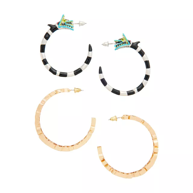Beetlejuice Sandworm Hoop Earrings
