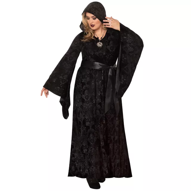 Velvet Hooded Plus Size Robe