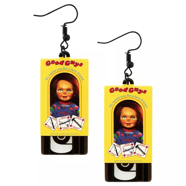 VHS Tape Good Guys Chucky Dangle Earrings