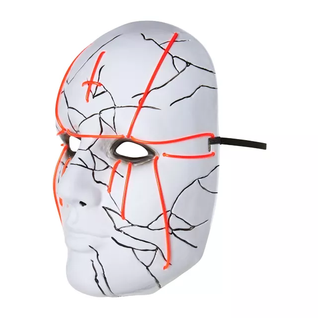 Light-Up EL Wire Evil Priest Half Mask