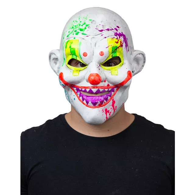Black Light Neon Clown Full Mask