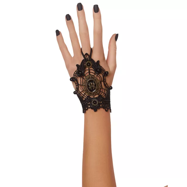 Black Spider Lace Hand Chain
