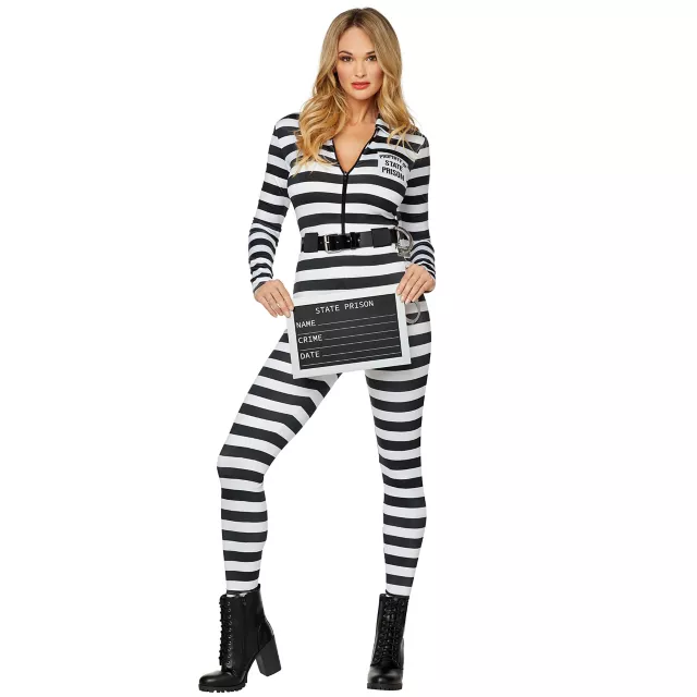 Adult Jailbird Catsuit Costume