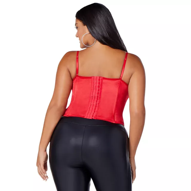 Red Lace-Up Plus Size Corset