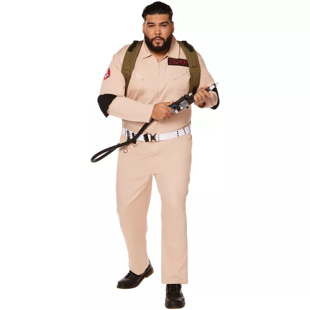 Adult Mens Ghostbusters One Piece Plus Size Costume - Ghostbusters Classic