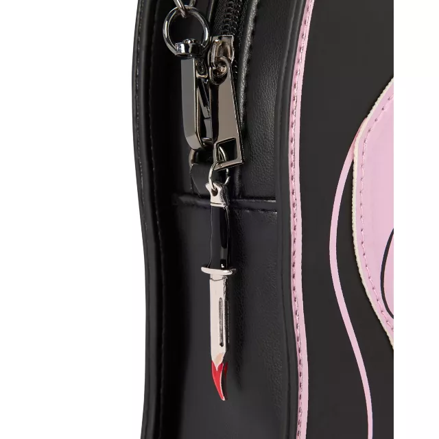 Ghost Face Pink Metallic Crossbody Bag