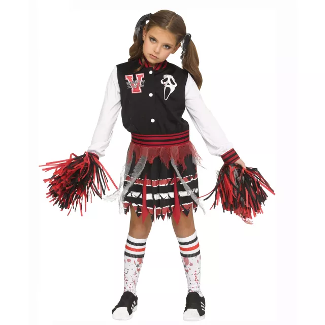 Kids Ghost Face Varsity Cheer Costume