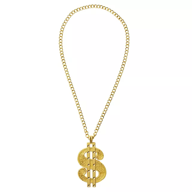 Gold Dollar Sign Necklace