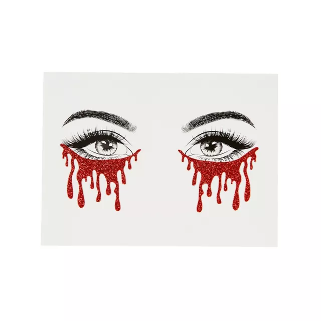 Red Glitter Tears